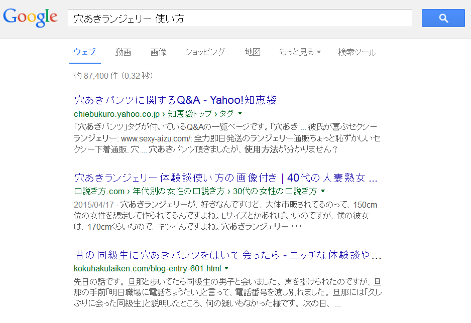 穴あきランジェリー 使い方