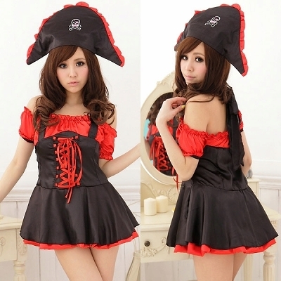 海賊帽付き・ミニワンピのセクシーパイレーツ