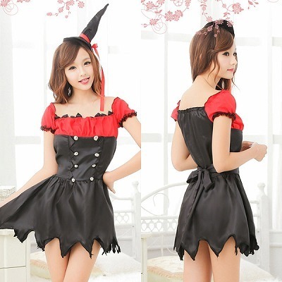 とんがり帽子のギザギザ魔女ドレス