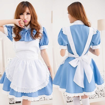 清楚なレースフリルのヒロイン風メイド