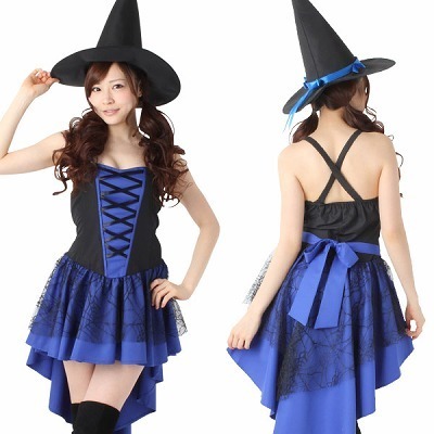 魔女・テールカットワンピース　青