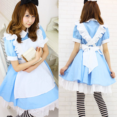 cm0042　アリス風 メイドコスチュームの特大サイズ（jumbo）・Ａｌｉｃｅ’ｓドレス　ＢＩＧ