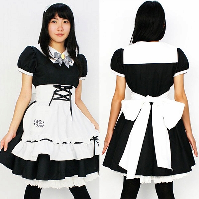 cm0146 メイド服の特大サイズ（jumbo）・ミアリラクゼーション制服　Ｌ