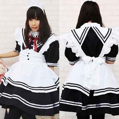 cm0853　メイド服の特大サイズ（jumbo）・セーラーメイド　ＪＵＭＢＯ