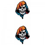 ハロウィンタトゥーシール・ドクロ頭巾