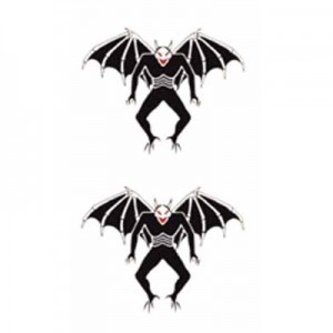 ハロウィンタトゥーシール・コウモリ３