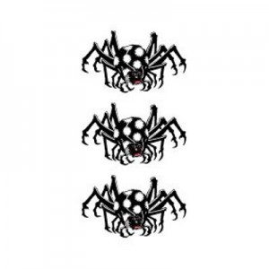 ハロウィンタトゥーシール・黒蜘蛛
