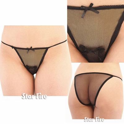 官能下着・ローターポケットシースルーハーフバック