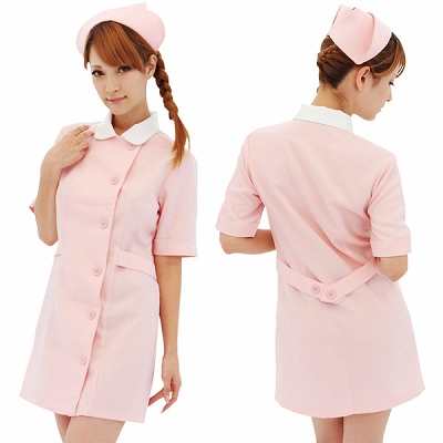 パステルピンクの可愛いナース服