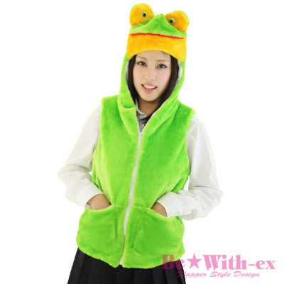 ふわもこベスト　かえる