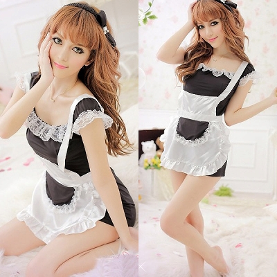 小悪魔風シック＆キュートなメイドコスプレ衣装