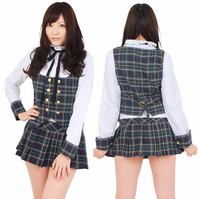 女装コスプレ用品＆ハロウィン 最安衣装・スクール・長袖・ベスト　３Ｌ