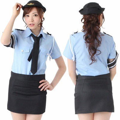 n01983　婦人警官・ミニスカポリス　青　Ｍ