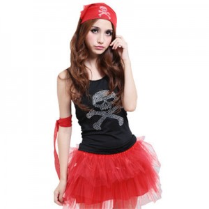 激安ハロウィン コスプレ・海賊・スカル・ホルターネック