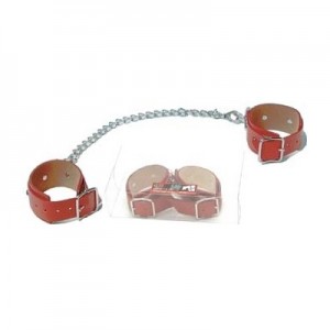 男用 手枷 | 紅椿　手枷チェーン付　赤