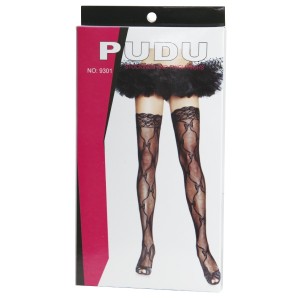 女装ストッキング・リボン柄ガーターストッキング