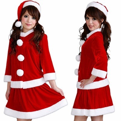 サンタコス 大きいサイズ 安い・レディースサンタコスチューム　Ｌ