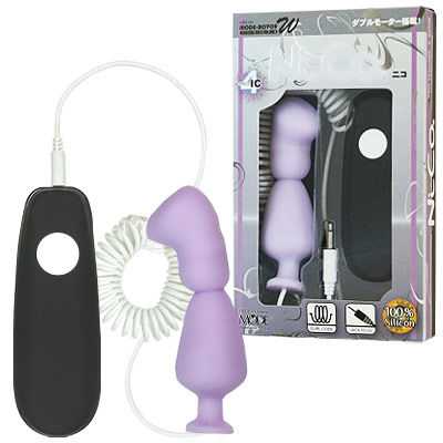 女性に人気のお洒落で高級なアダルトローター！シリコン・モードローターＷ　Ｎｉｃｏ（ニコ）　パープル