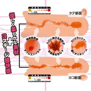 スクリュー状のヒダとS字型を描くダブルスパイラル。