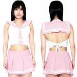 エロコス　セーラー服Ｄ　ピンク(コスプレ衣装)